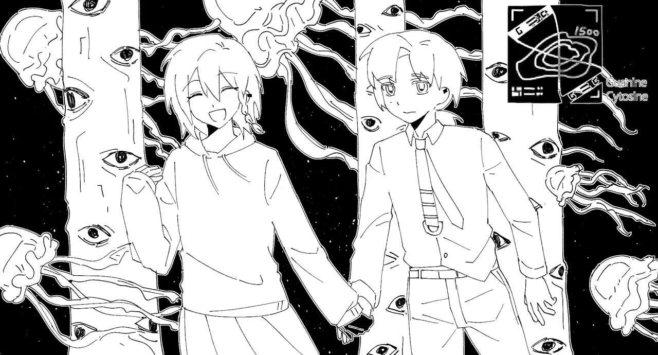 Two person(Complex background)